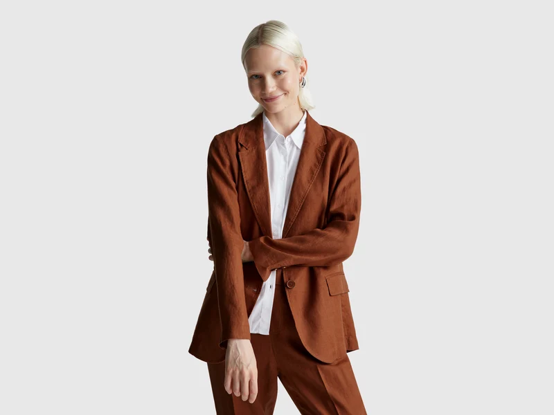Blazer aus reinem Leinen