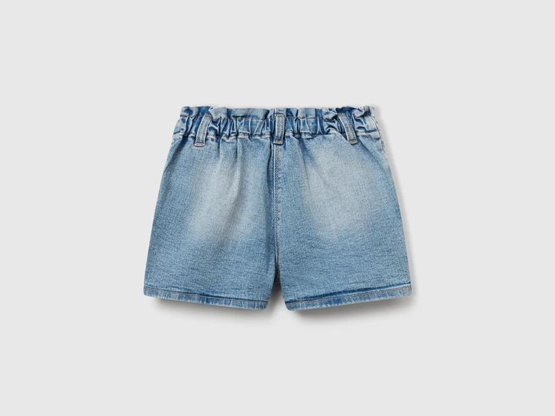 Paperbag-Jeansshorts