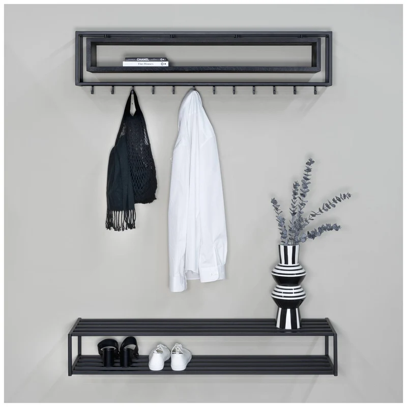 Garderobe Wandgarderobe SCHOOL 120 BLACK EDITION von Spinder Design