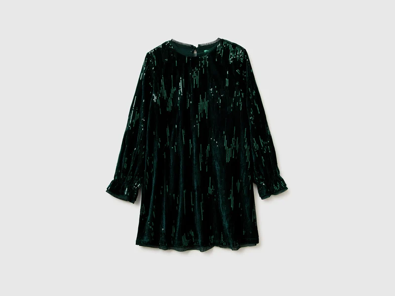 Samtkleid mit Pailletten