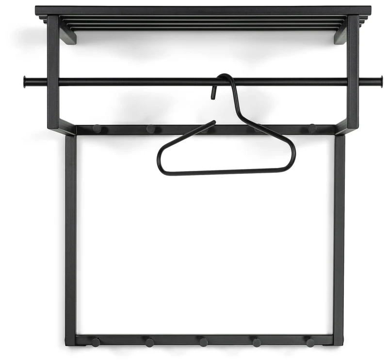Wandgarderobe RIZZOLI BLACK EDITION mit Hutablage von Spinder Design