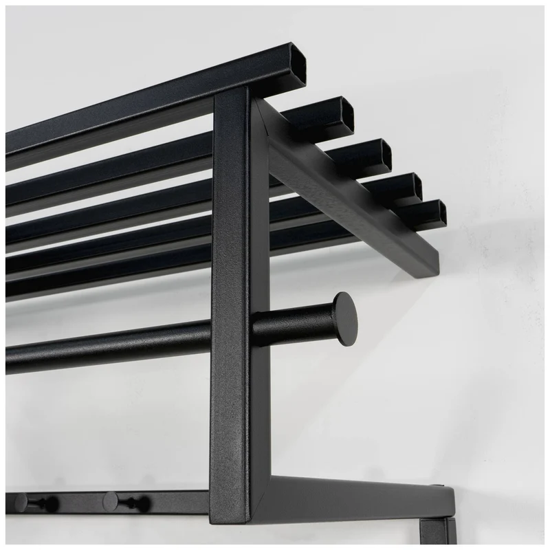 Wandgarderobe RIZZOLI BLACK EDITION mit Hutablage von Spinder Design