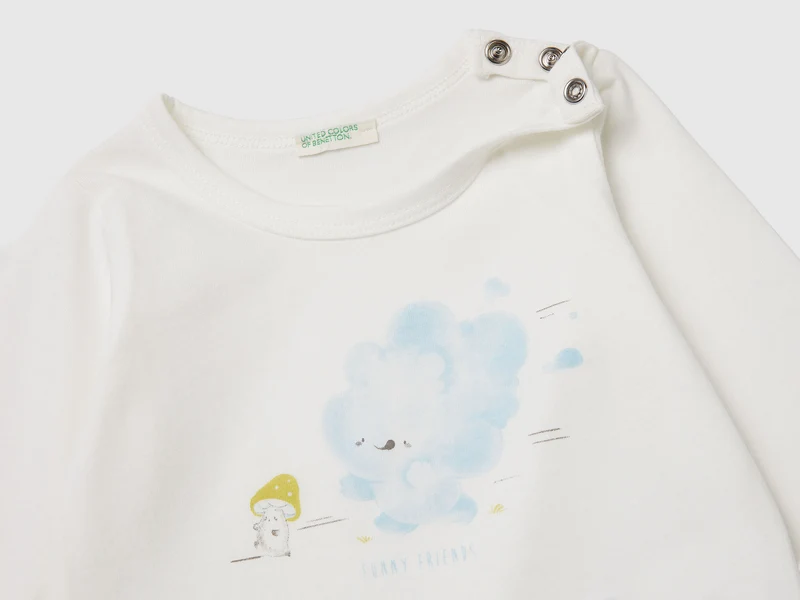 T-Shirt aus Baumwolle mit Aufdruck