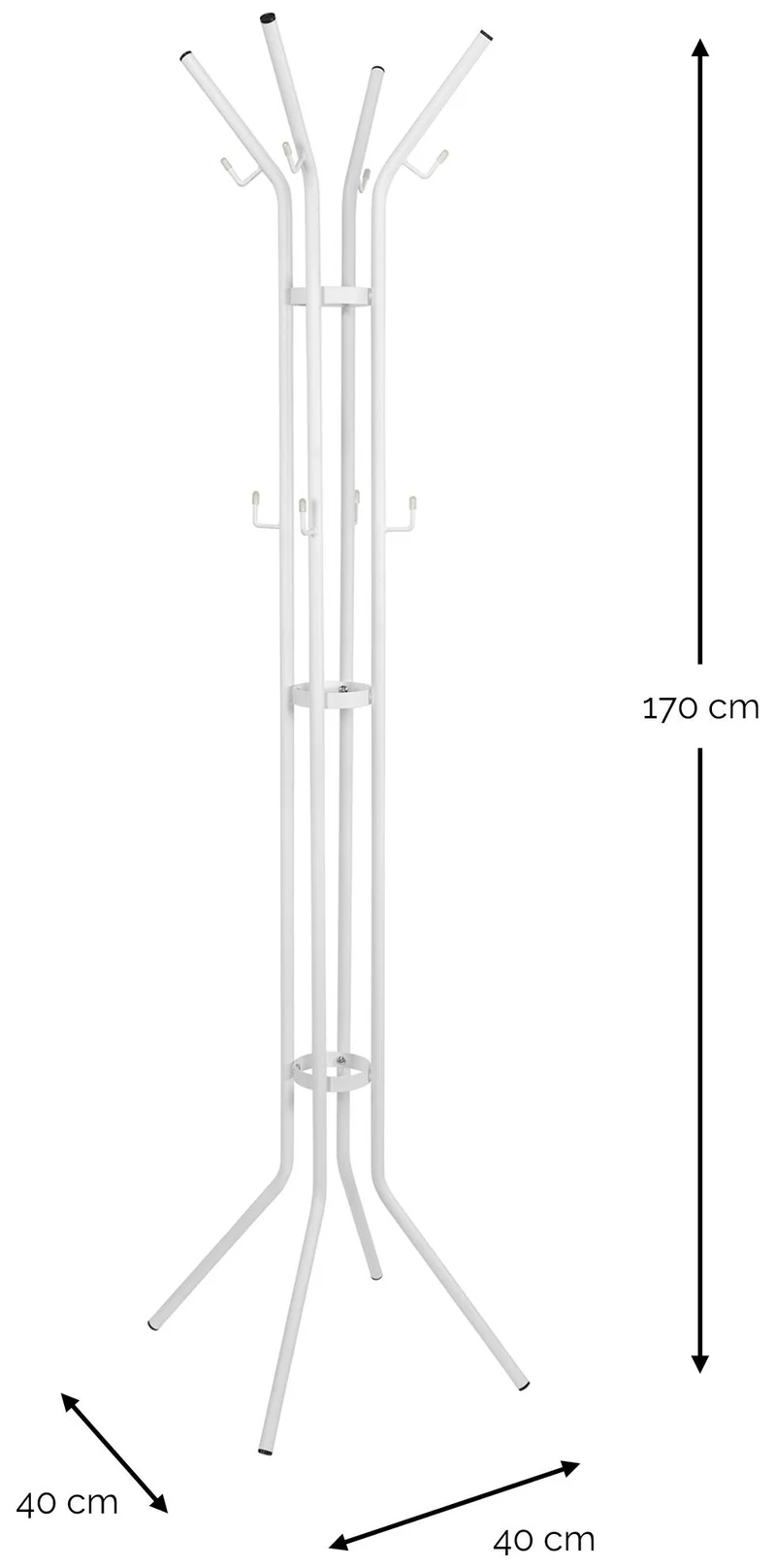 Design Kleiderständer JESSY Weiß Garderobe Höhe 170 cm, von Spinder