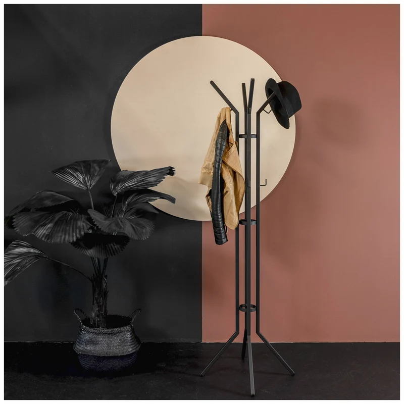 Kleiderständer JAIMY Schwarz Design Garderobe Höhe 170 cm, von Spinder