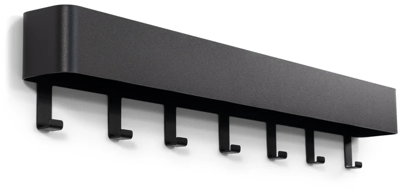 Hakenleiste DAX PLAY 7 Garderobenhaken Stahl Schwarz, Spinder Design
