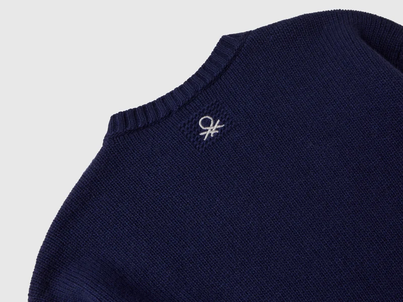 Zopfmusterpullover aus Wollmischung