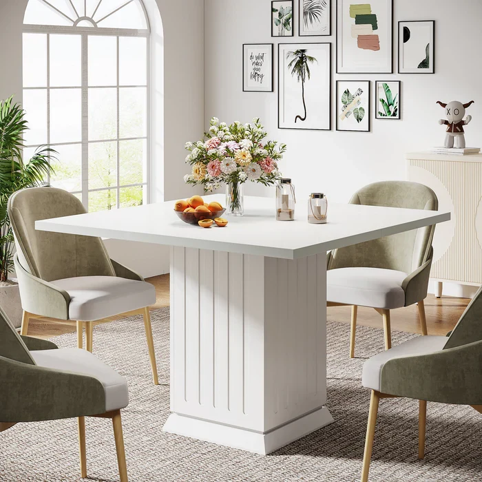 90 cm Esstisch, moderner quadratischer Küchentisch für 4 Personen