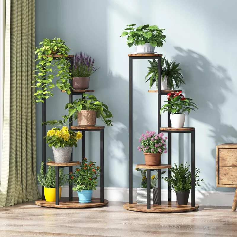 Pflanzenständer für den Innenbereich, mit Metallrahmen für Balkon, Garten, Terrasse