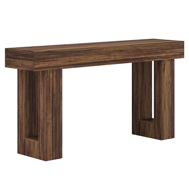 Konsolentisch 160 cm aus Holz, rechteckiger Sofatisch für hinter dem Sofa