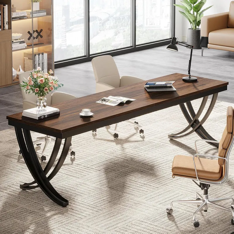 200 cm Doppelter Langer Schreibtisch, Schreibtisch, Computertisch, für Home Office