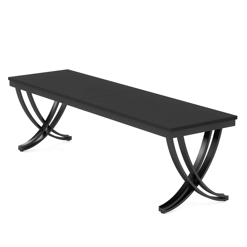 6-8 Personen industriell-Design Esstisch, 200 cm Tisch Wohnzimmer, rechteckiger Küchentisch