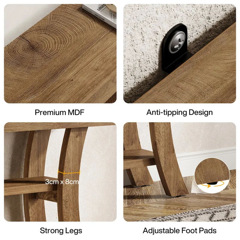 105 cm Konsolentisch, Sofa-Eingangstisch mit Ablagefächern