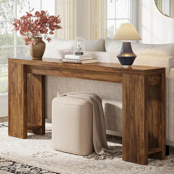 Konsolentisch, 160 cm, Sofatisch aus Holz im Landhausstil, Flurtisch