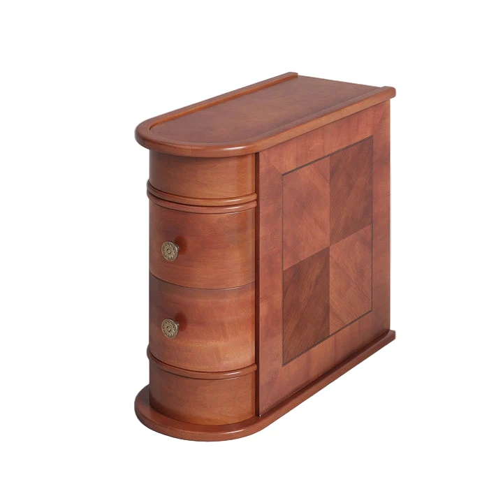 Beistelltisch aus Holz, Sofa-Beistelltisch mit 2 Schubladen