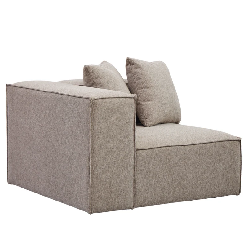 Hailey - Sitzelement für Modulsofa, Eckmodul in sand L: 100 X T: 100 X H: 65 Cm