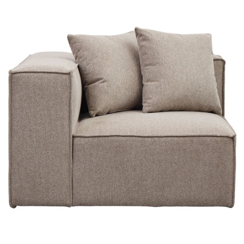 Hailey - Sitzelement für Modulsofa, Eckmodul in sand L: 100 X T: 100 X H: 65 Cm