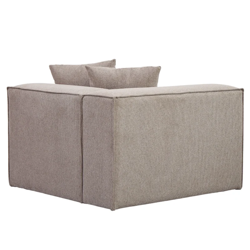Hailey - Sitzelement für Modulsofa, Eckmodul in sand L: 100 X T: 100 X H: 65 Cm