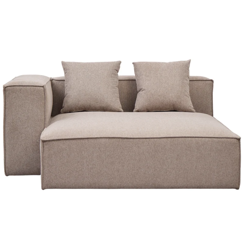 Hailey – linkes Récamiere-Modul in Sand, L: 147 x T: 148 x H: 65 cm