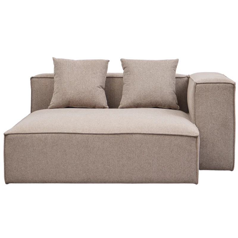 Hailey – rechtes Récamiere-Modul in sand, L: 147 x T: 148 x H: 65 cm