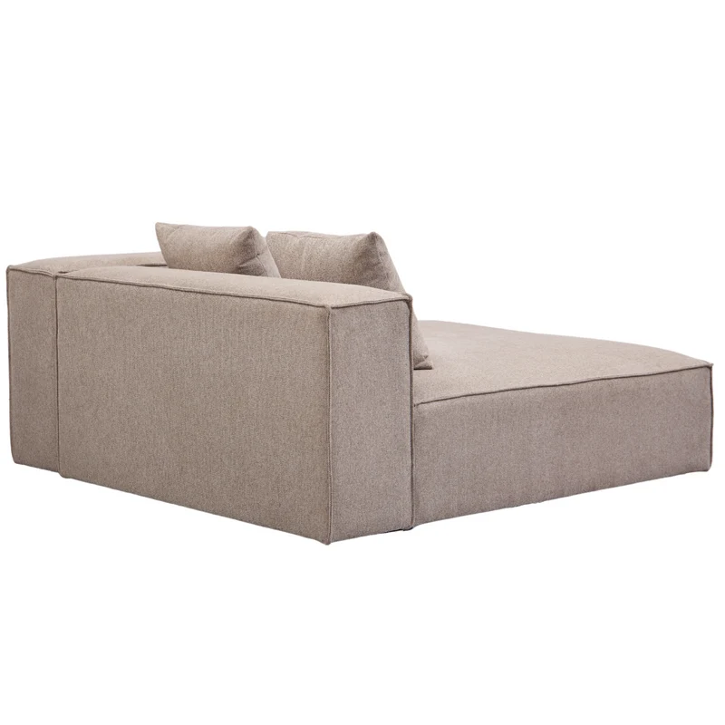 Hailey – rechtes Récamiere-Modul in sand, L: 147 x T: 148 x H: 65 cm