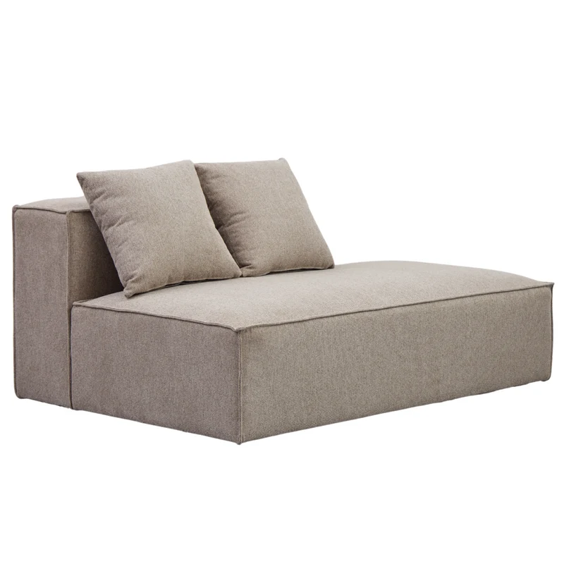 Hailey - Modul mit halber Rückenlehne, rechts ausgerichtet, in sand, L: 148 x T: 100 x H: 65 cm