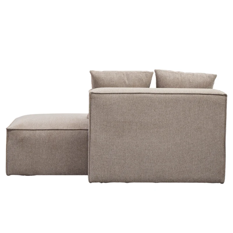 Hailey - Modul mit halber Rückenlehne, rechts ausgerichtet, in sand, L: 148 x T: 100 x H: 65 cm