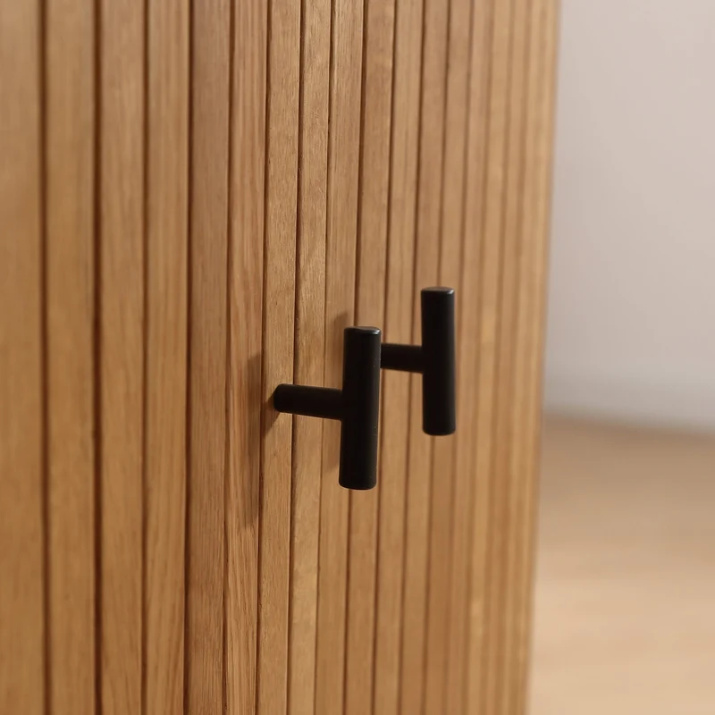Florence Jalousieschrank mit Lamellen in Eiche 70x40x85 cm