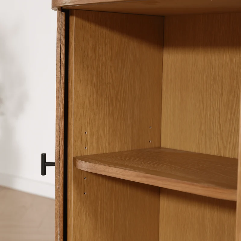 Florence Jalousieschrank mit Lamellen in Eiche 70x40x85 cm
