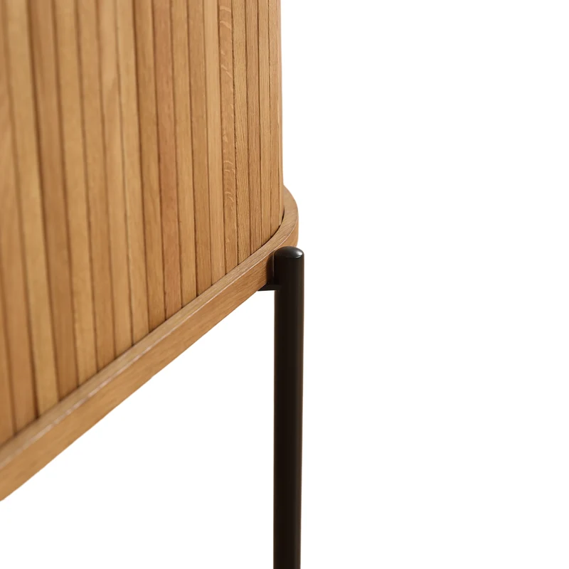 Florence Jalousieschrank mit Lamellen in Eiche 160x45x75 cm.