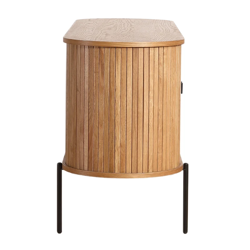 Florence Jalousieschrank mit Lamellen in Eiche 160x45x75 cm.