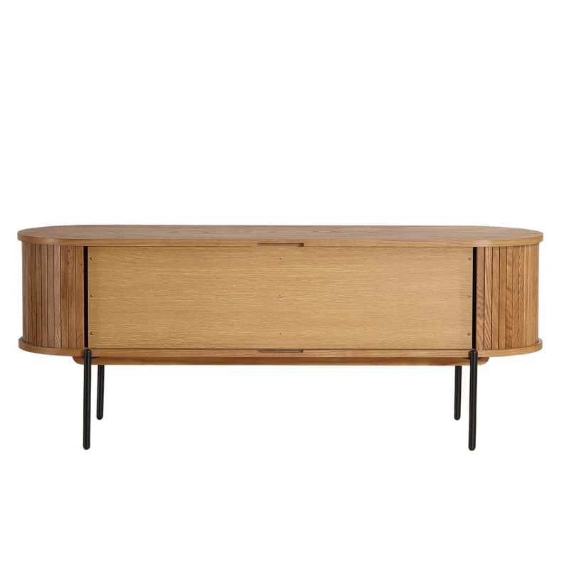 Florence Jalousi TV-Tisch mit Lamellen in Eiche 138x40x55 cm