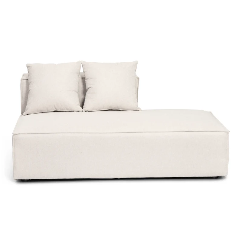 Hailey Modul mit halber Rückenlehne, rechts ausgerichtet, in Beige. Maße: L: 148 x T: 100 x H: 65 cm