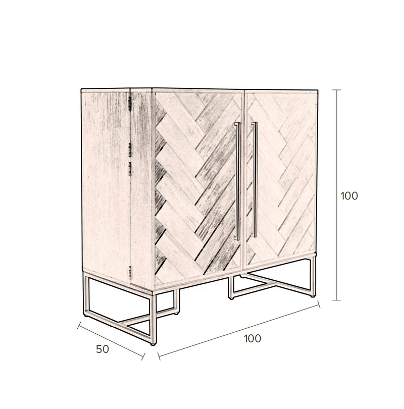 Weinschrank CLASS | Design Barschrank aus Akazie von DutchBone
