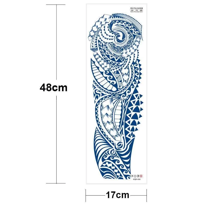 Ethnic Long Sleeve Temporary Tattoo - Semi-Permanent Body Art
