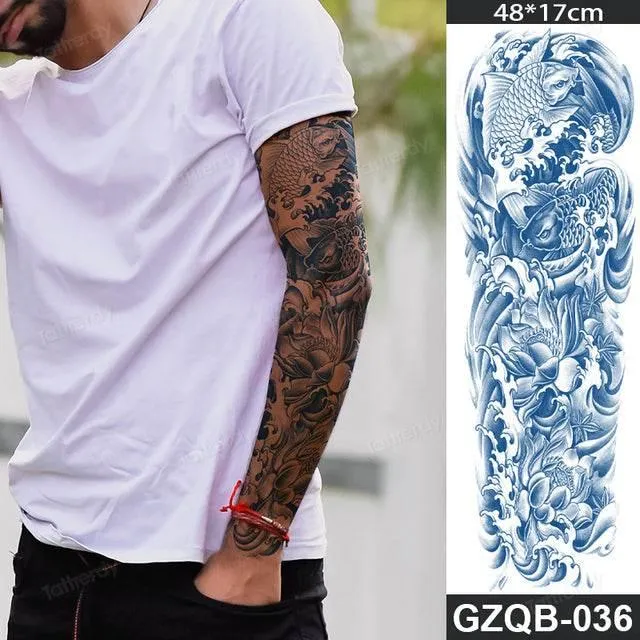 Ethnic Long Sleeve Temporary Tattoo - Semi-Permanent Body Art