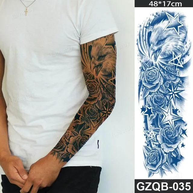 Ethnic Long Sleeve Temporary Tattoo - Semi-Permanent Body Art