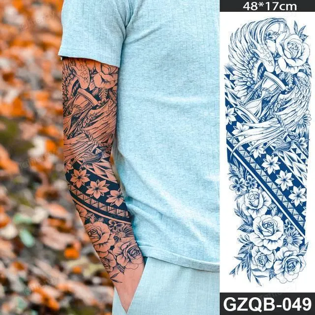 Ethnic Long Sleeve Temporary Tattoo - Semi-Permanent Body Art