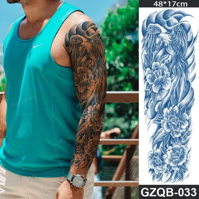 Ethnic Long Sleeve Temporary Tattoo - Semi-Permanent Body Art