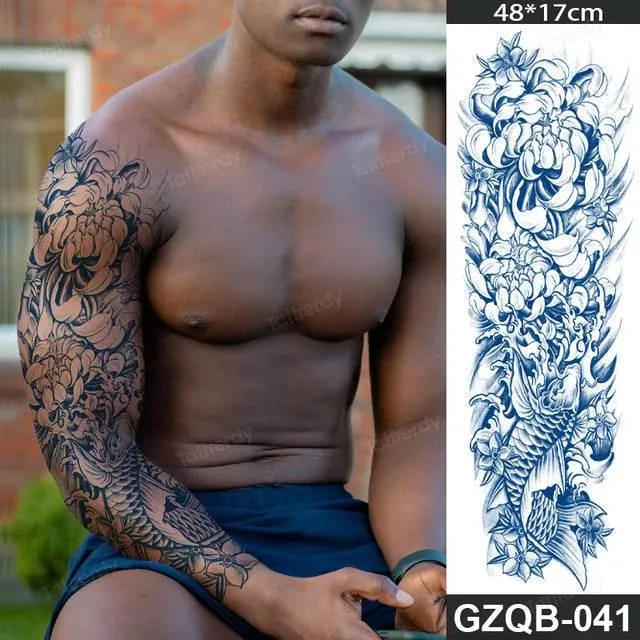 Ethnic Long Sleeve Temporary Tattoo - Semi-Permanent Body Art
