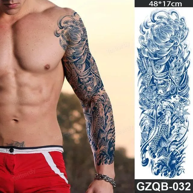 Ethnic Long Sleeve Temporary Tattoo - Semi-Permanent Body Art