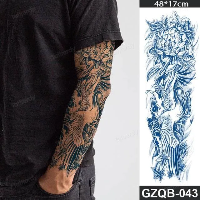 Ethnic Long Sleeve Temporary Tattoo - Semi-Permanent Body Art