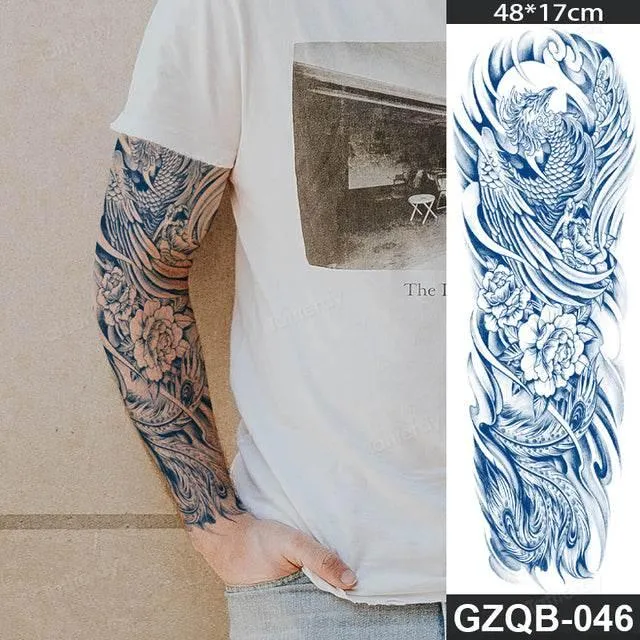 Ethnic Long Sleeve Temporary Tattoo - Semi-Permanent Body Art