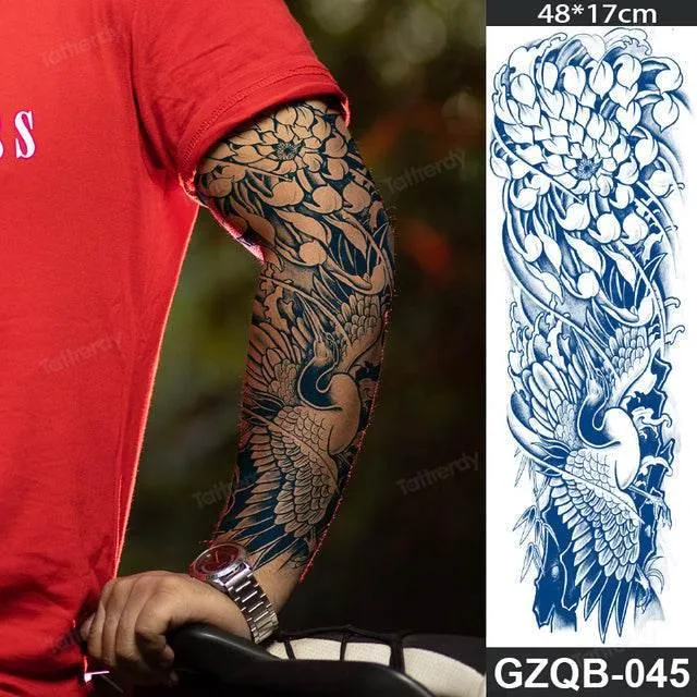 Ethnic Long Sleeve Temporary Tattoo - Semi-Permanent Body Art