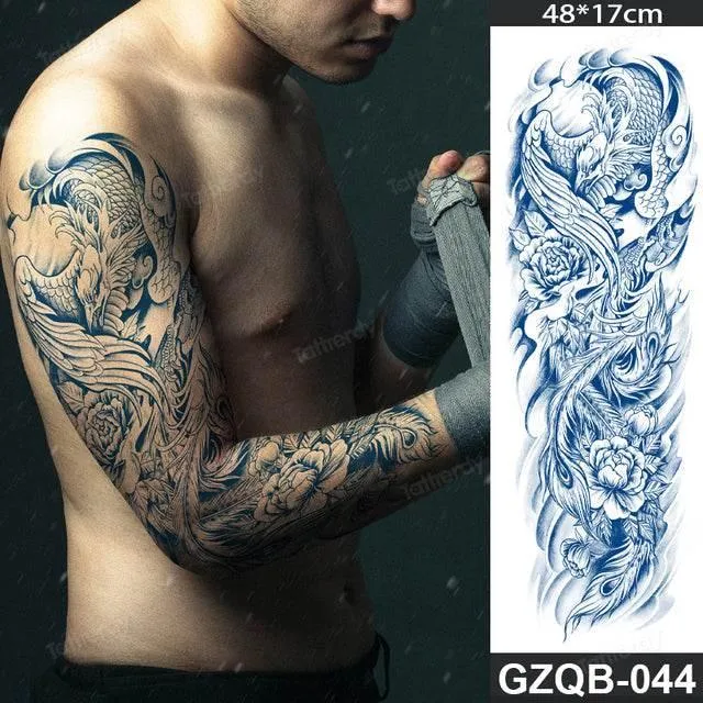 Ethnic Long Sleeve Temporary Tattoo - Semi-Permanent Body Art