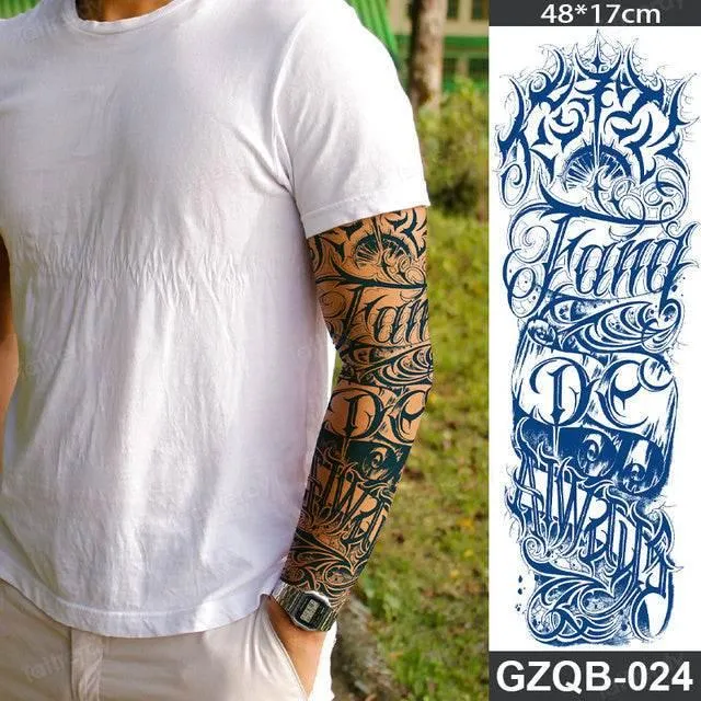 Ethnic Long Sleeve Temporary Tattoo - Semi-Permanent Body Art