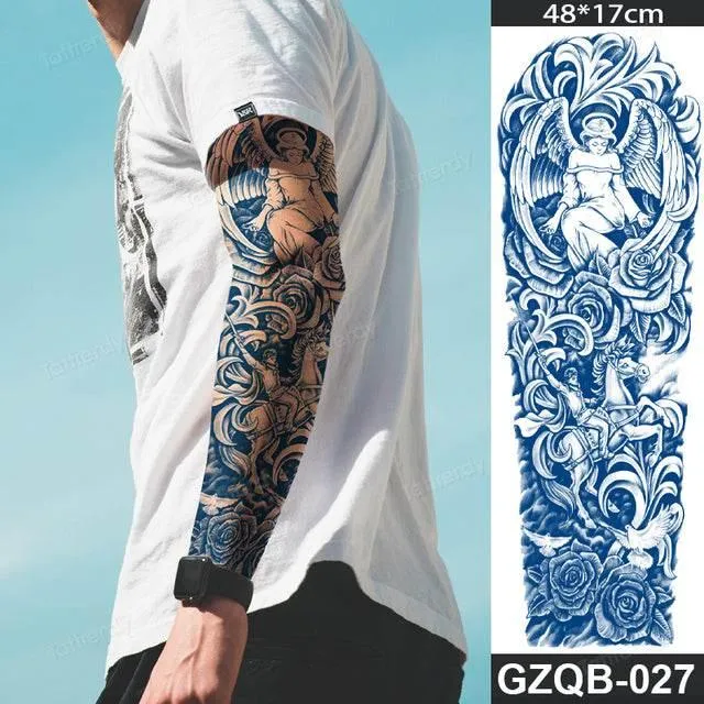 Ethnic Long Sleeve Temporary Tattoo - Semi-Permanent Body Art