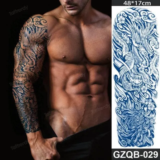 Ethnic Long Sleeve Temporary Tattoo - Semi-Permanent Body Art
