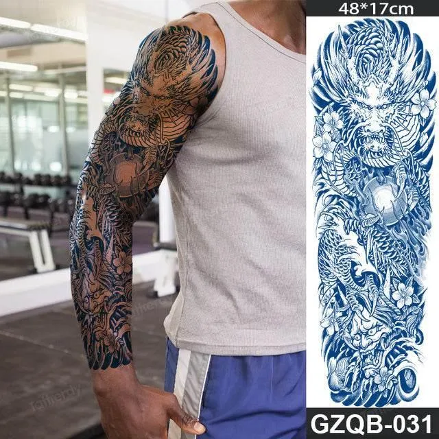 Ethnic Long Sleeve Temporary Tattoo - Semi-Permanent Body Art