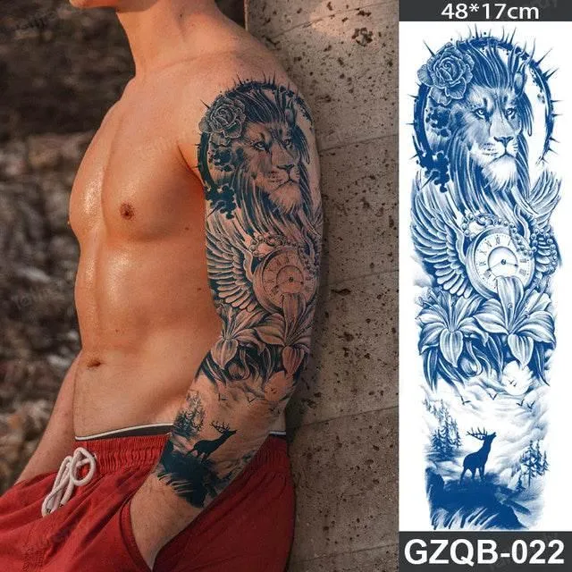 Ethnic Long Sleeve Temporary Tattoo - Semi-Permanent Body Art